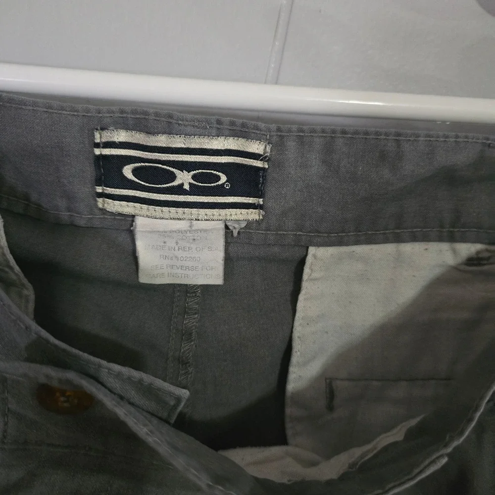 Ocean Pacific Cargo Shorts Mens 36 Grey Pleated Multi Pocket‎ Utility OP